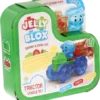 Jelly Blox Tractor en Boer zachte kleurrijke blokken Kind speelt met Jelly Blox Tractor en Boer Sensorische bouwblokken met tractor en boerfiguren