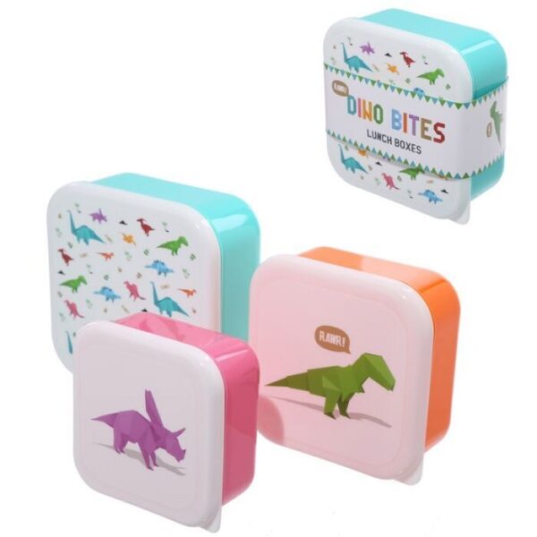 lunch en snackdoosjes set van 3 dino s 0