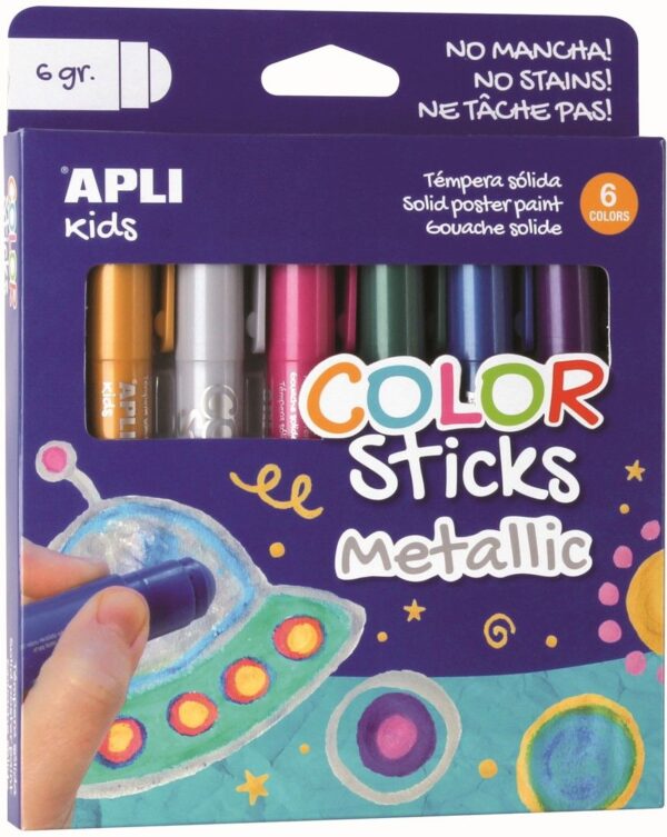 paint sticks metallic 6 kleuren