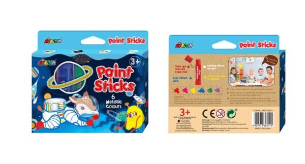 paint sticks 6 kleuren metallic 0