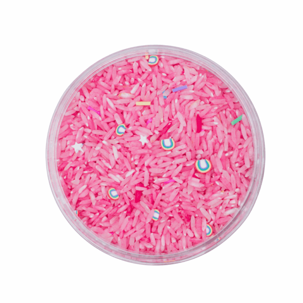 speelrijst regenboog in en pot van 400G