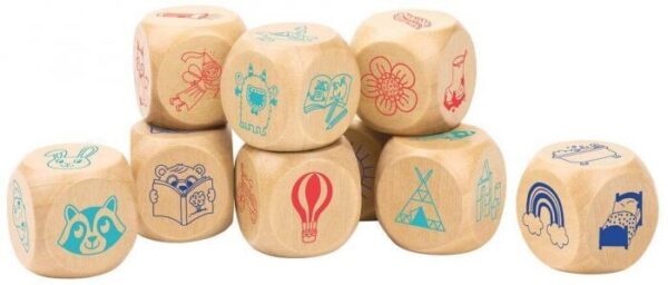 verhaaldobbelstenen hout 0